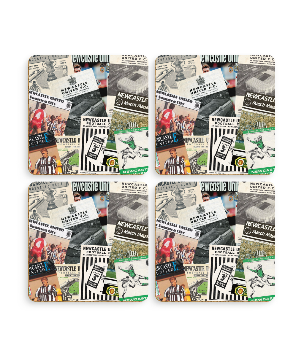 Football Programmes 'Newcastle' Coasters