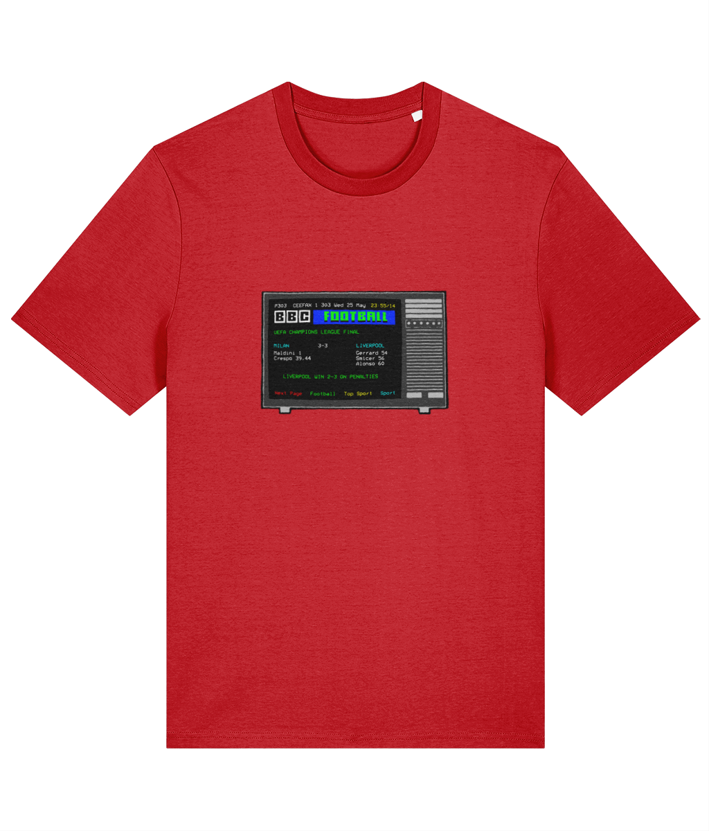 Football Teletext 'AC Milan v LIVERPOOL 2005' Unisex T-Shirt