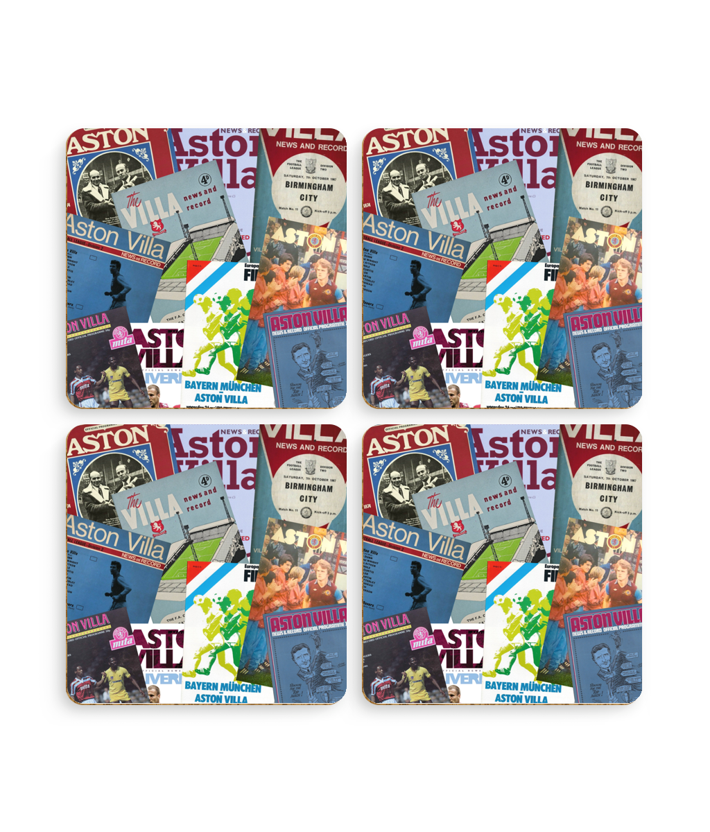 Football Programmes 'Aston Villa' Coasters