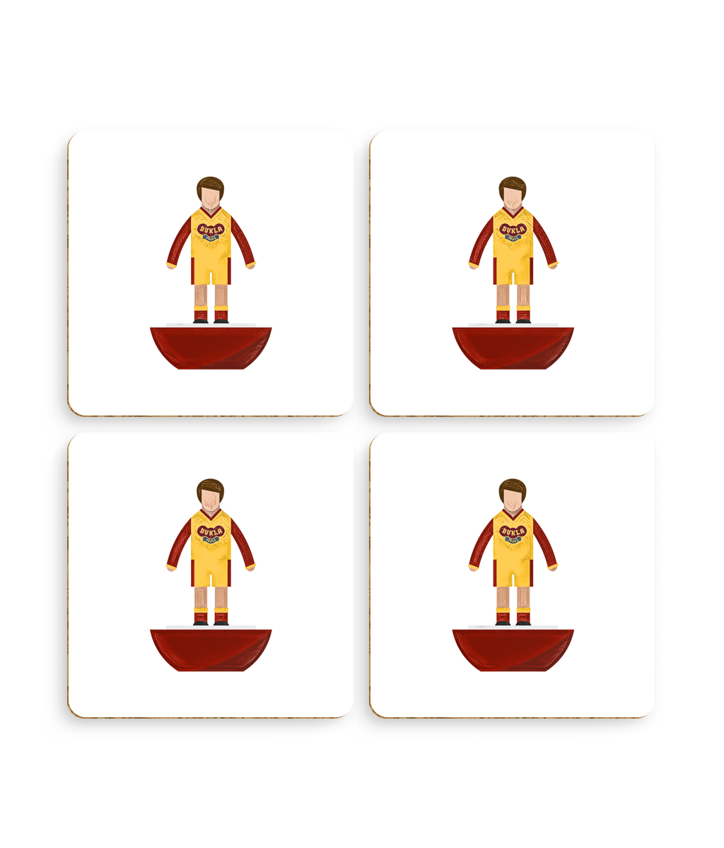 Football Kits 'Dukla Prague (away) sketchbook' Coasters