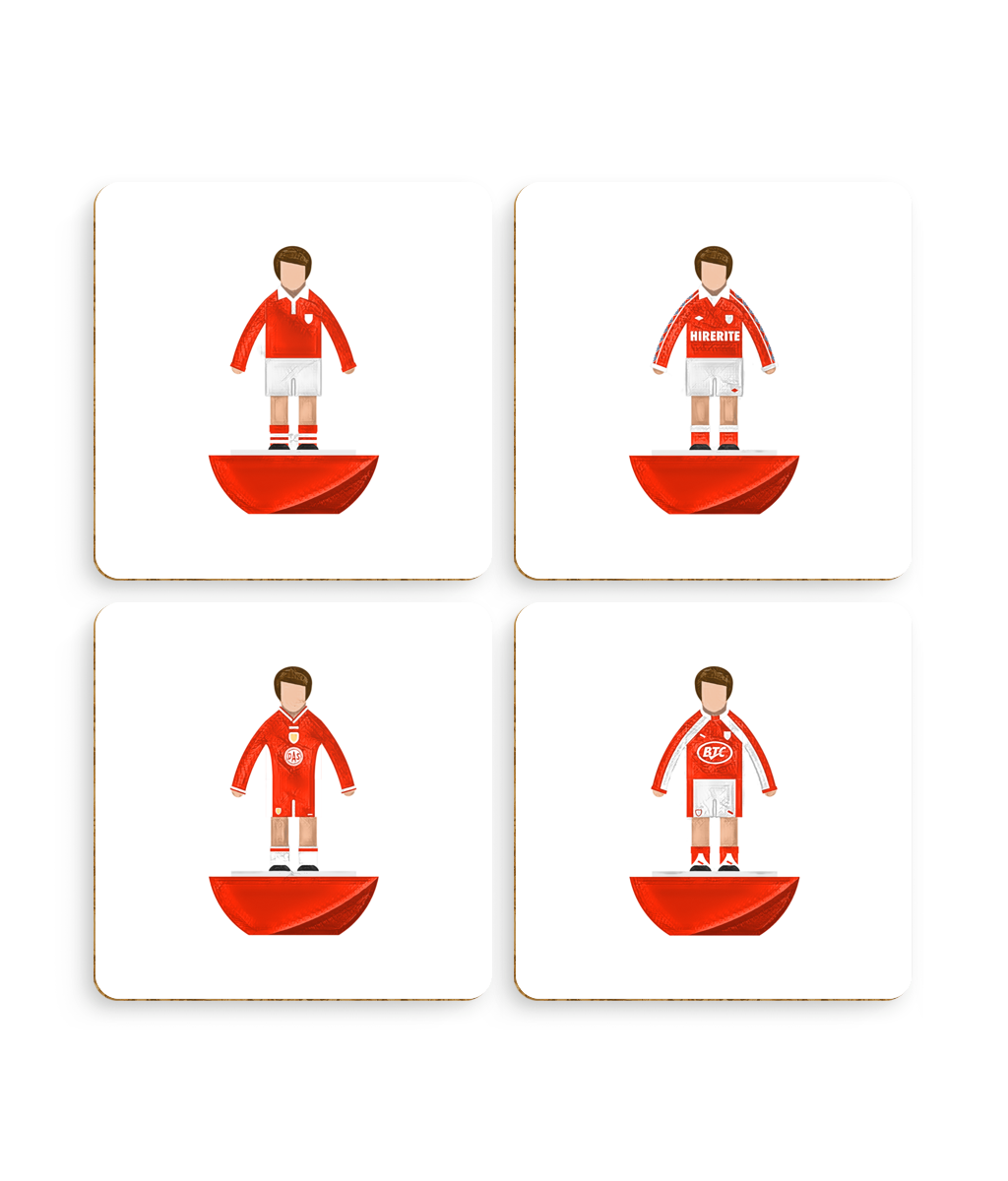 Football Kits 'Bristol City sketchbook' Coasters