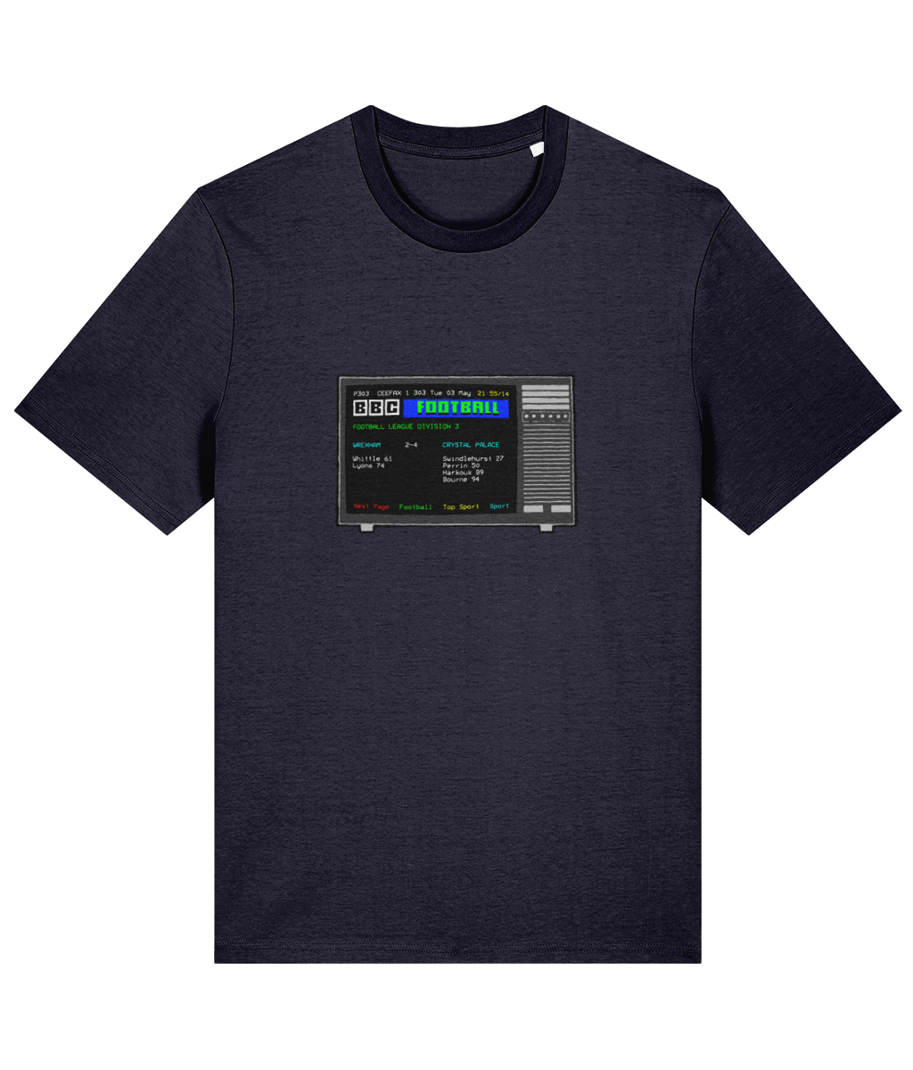 Football Teletext 'Wrexham v CRYSTAL PALACE 1977' Unisex T-Shirt