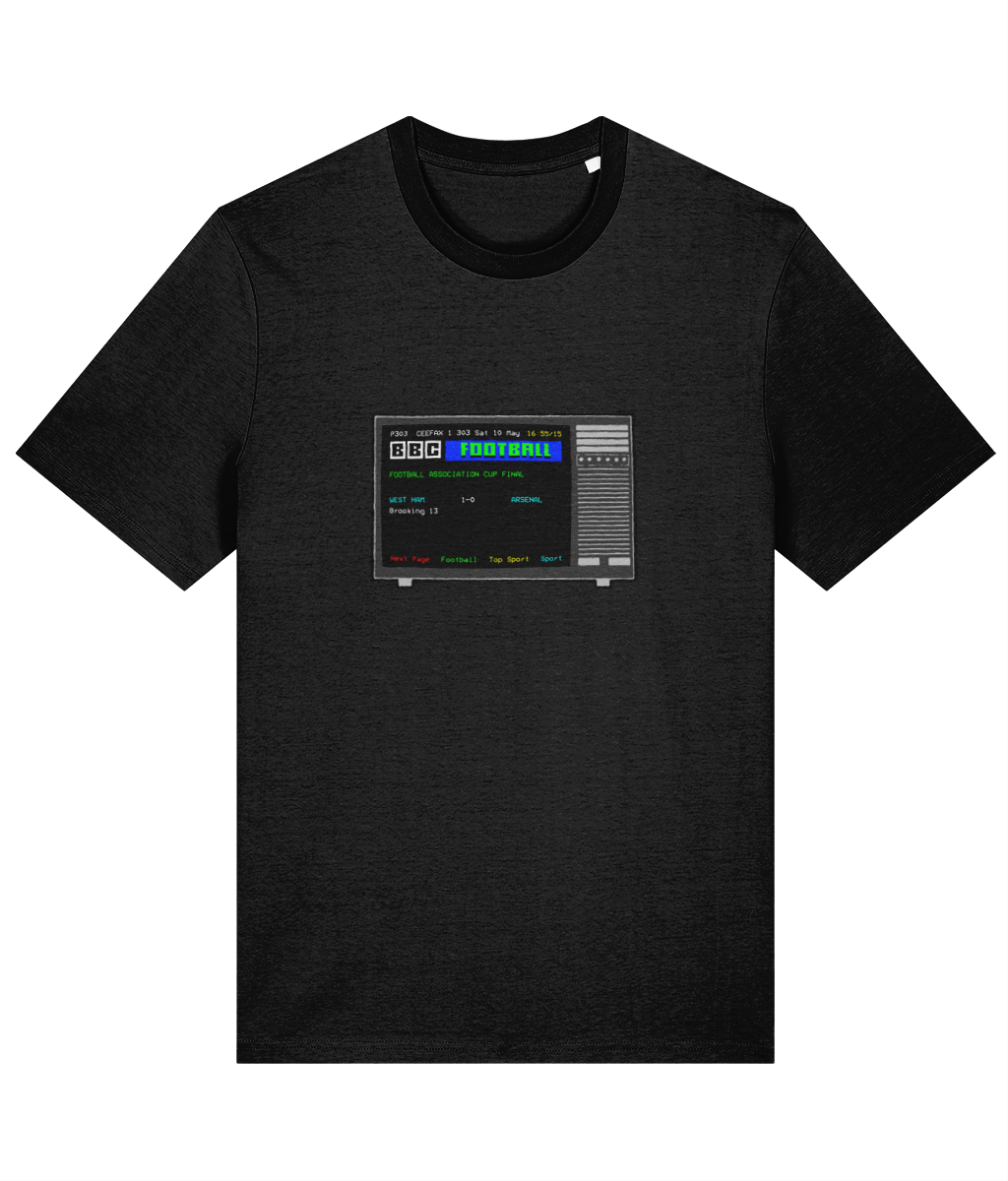 Football Teletext 'WEST HAM UNITED v Arsenal 1980' Unisex T-Shirt