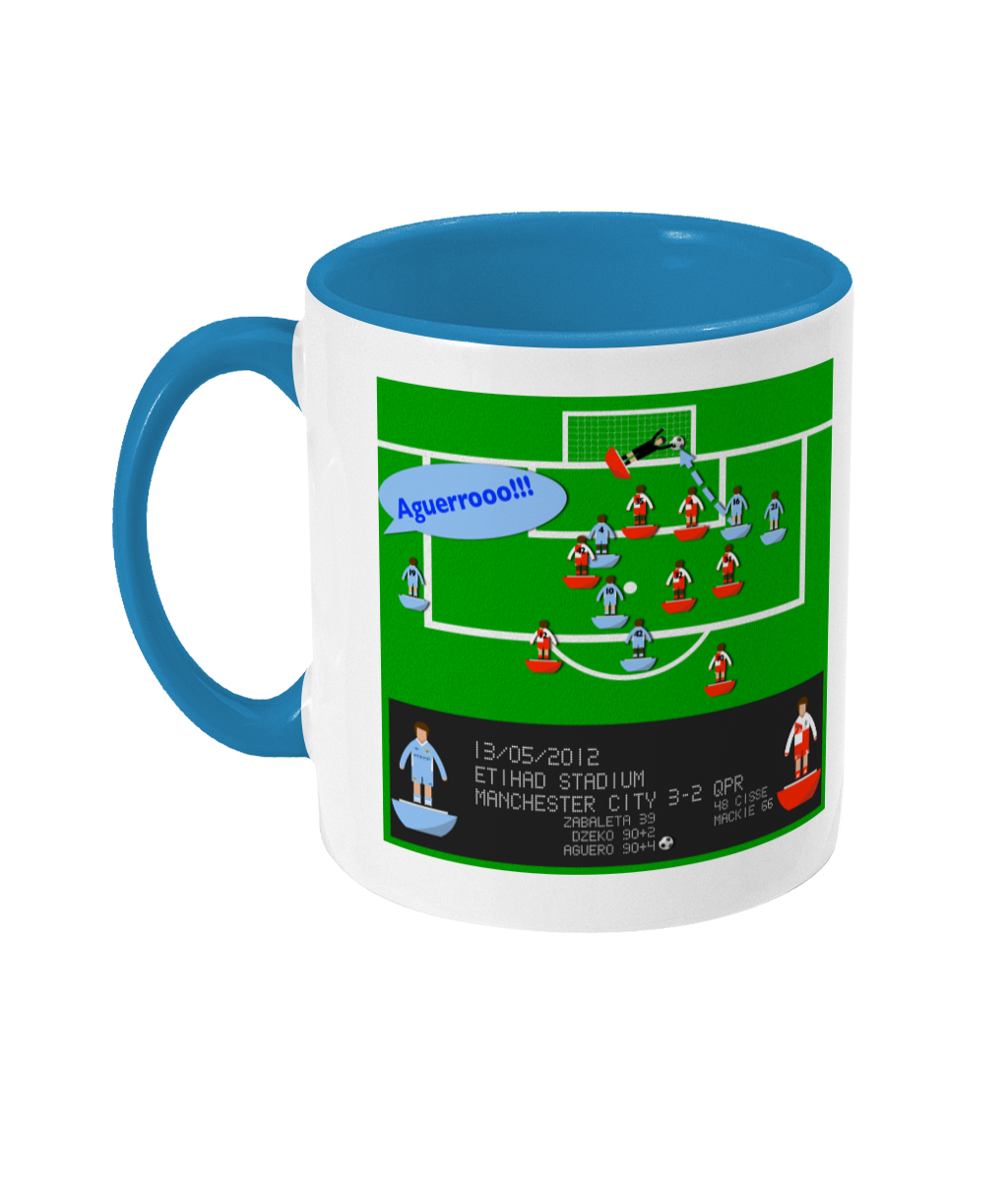 Football Iconic Moments 'Aguero Manchester City v QPR 2012' Mug