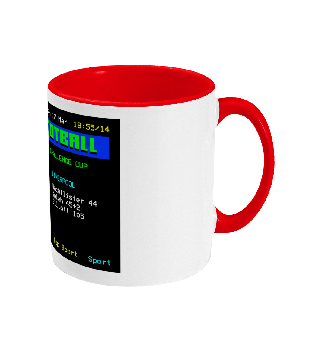 Football Teletext 'MANCHESTER UNITED v Liverpool 2024' Mug