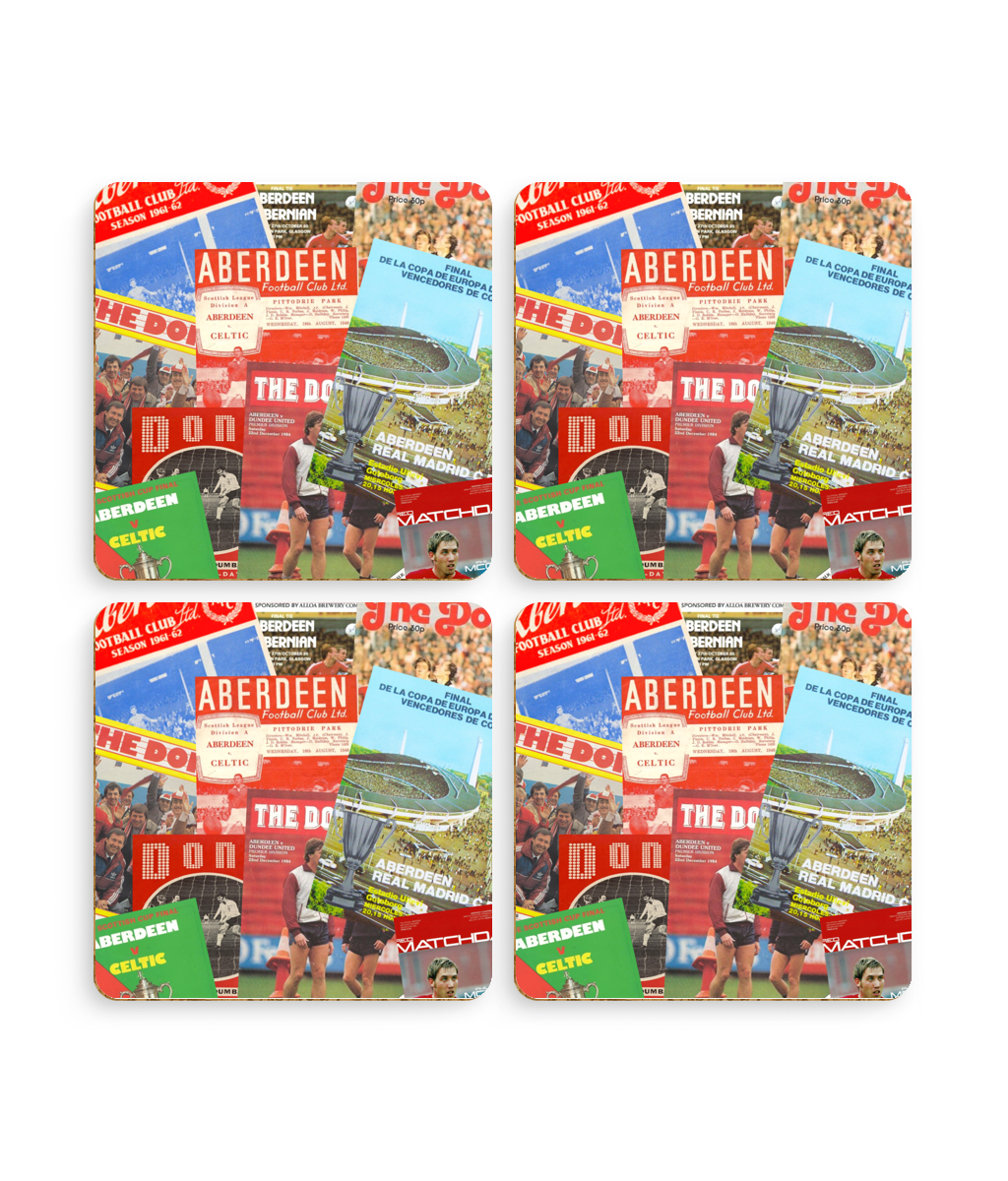Football Programmes 'Aberdeen' Coasters