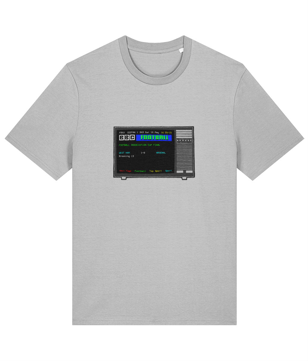 Football Teletext 'WEST HAM UNITED v Arsenal 1980' Unisex T-Shirt
