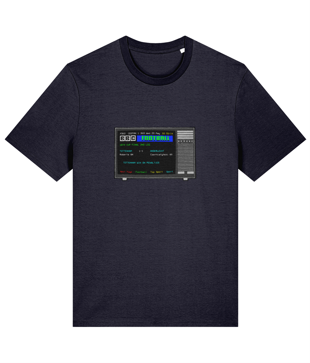 Football Teletext 'TOTTENHAM HOTSPUR v Anderlecht 1984' Unisex T-Shirt