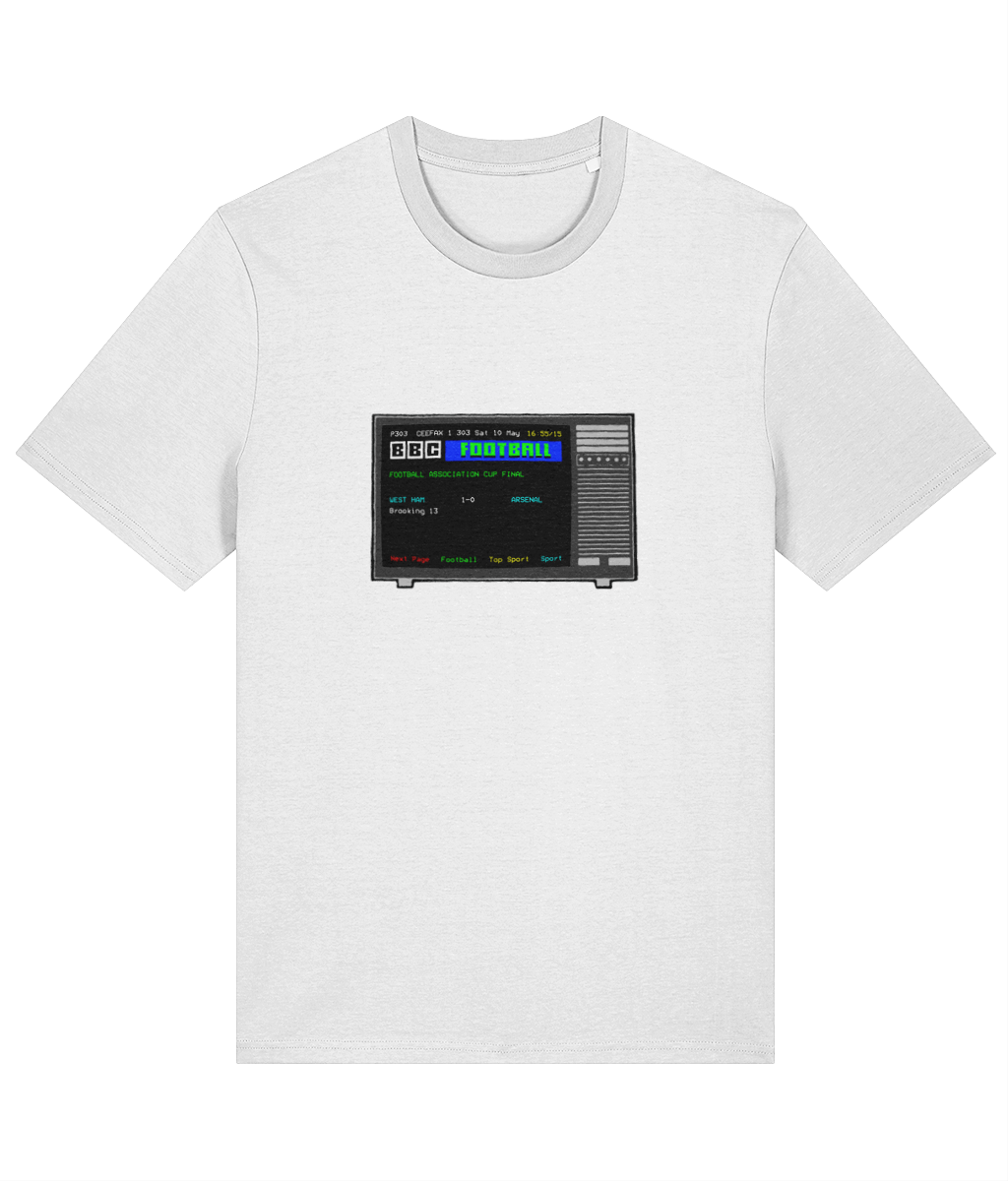 Football Teletext 'WEST HAM UNITED v Arsenal 1980' Unisex T-Shirt
