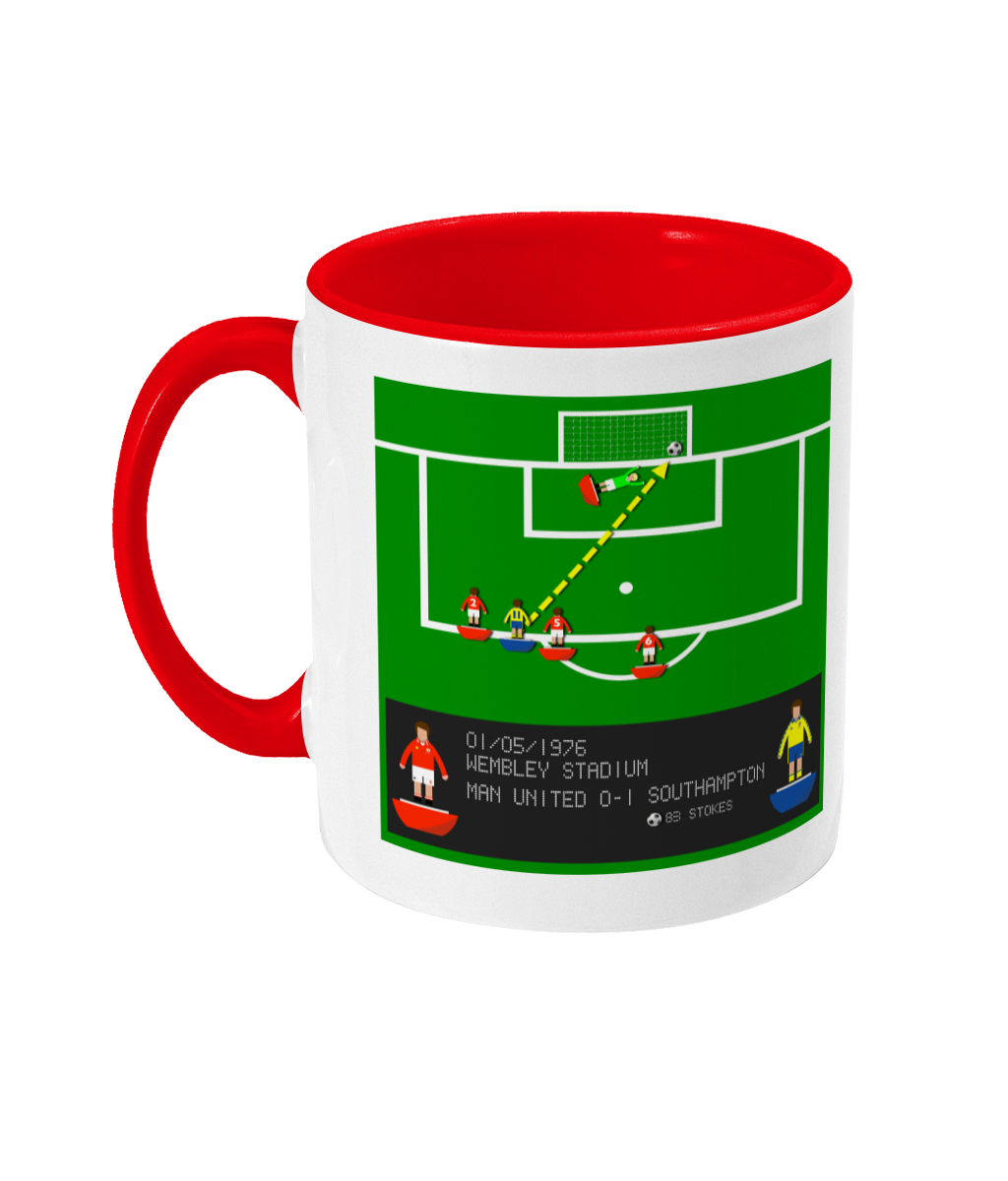 Football Iconic Moment 'Bobby Stokes Manchester U v SOUTHAMPTON 1976' Mug