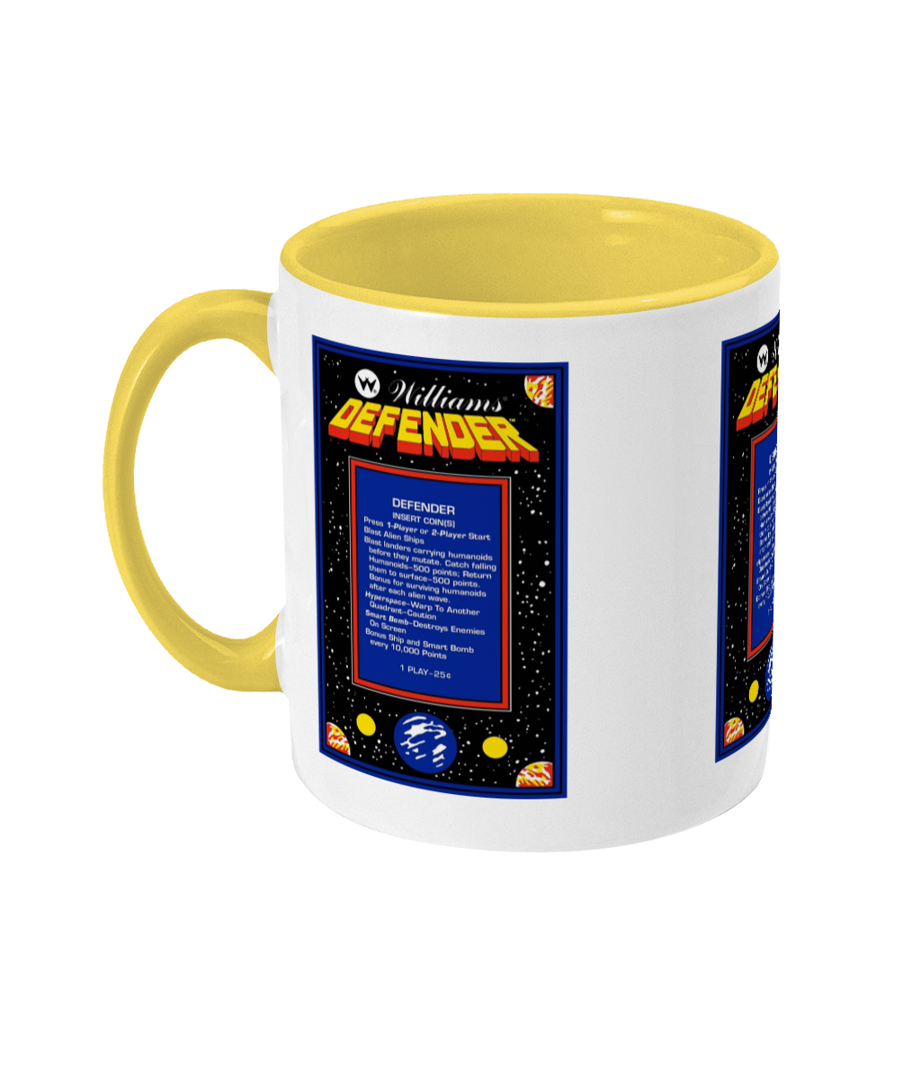 Gaming Arcade 'Defender instructions' Mug