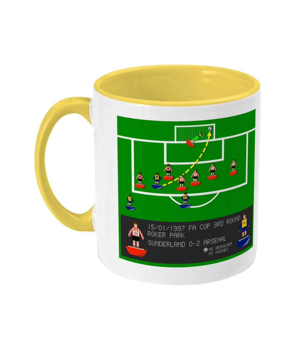 Football Iconic Moment 'Dennis Bergkamp Sunderland v ARSENAL 1997' Mug
