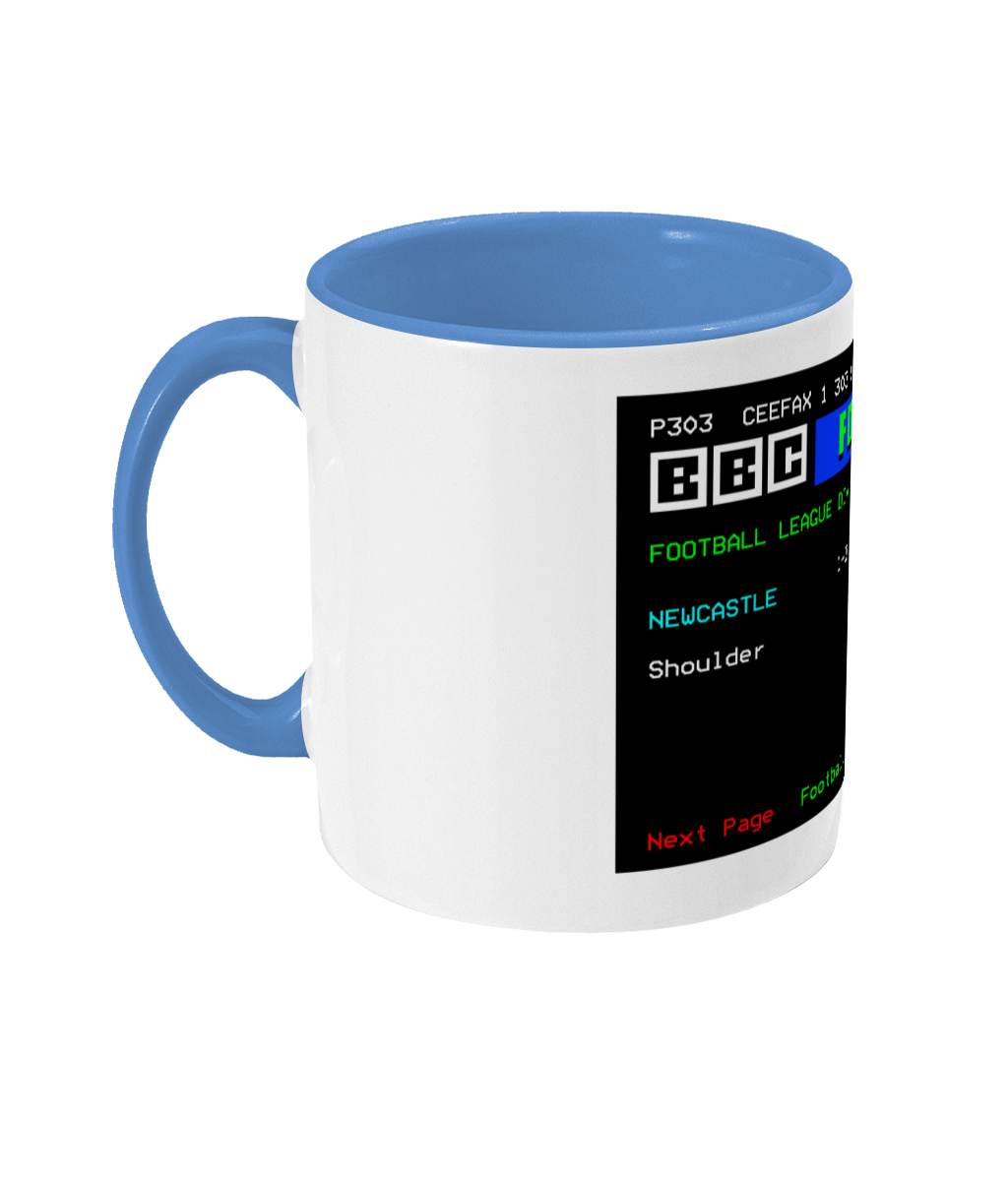 Football Teletext 'Newcastle v BRIGHTON 1977' Mug