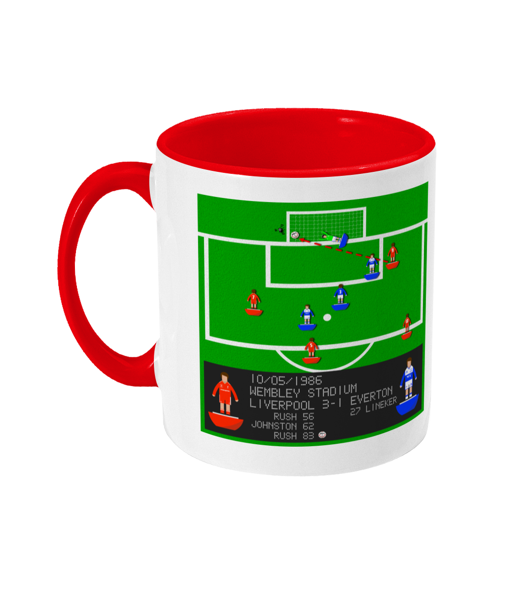 Football Iconic Moment 'Ian Rush LIVERPOOL v Everton 1986' Mug
