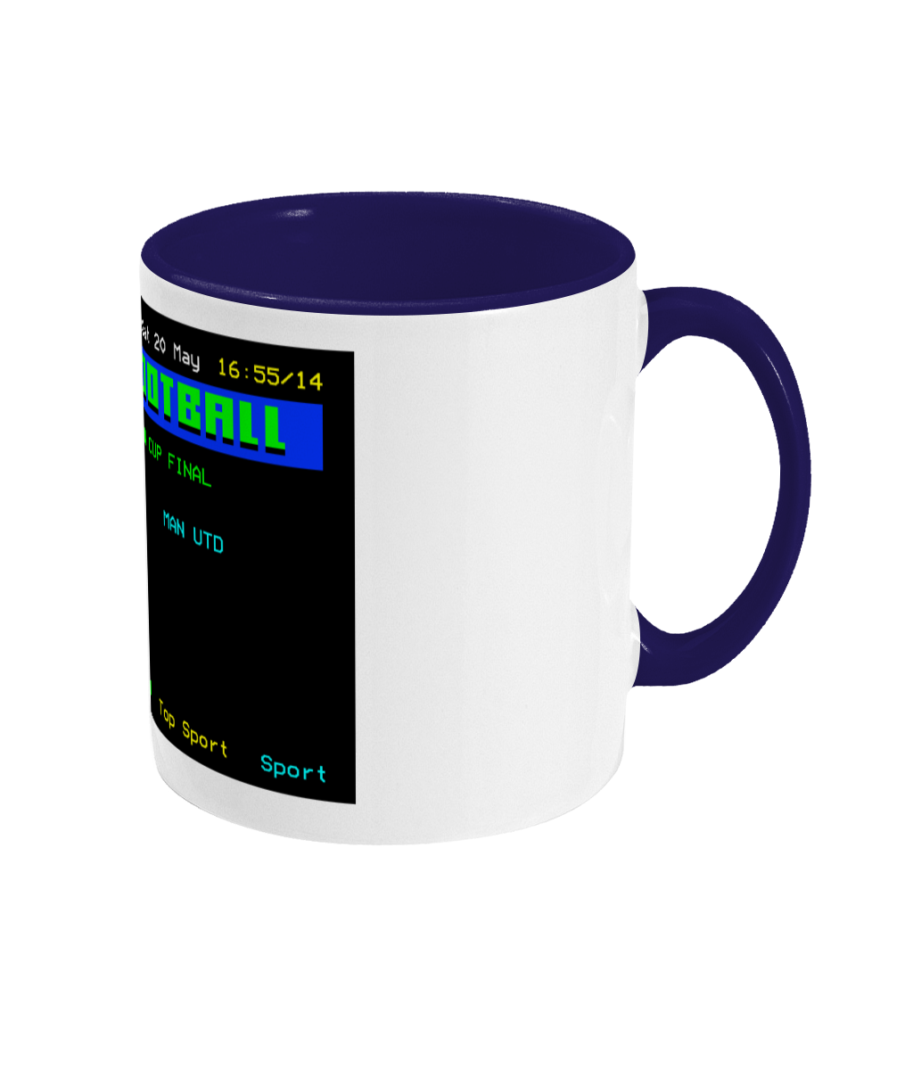 Football Teletext 'EVERTON v Manchester U 1995' Mug