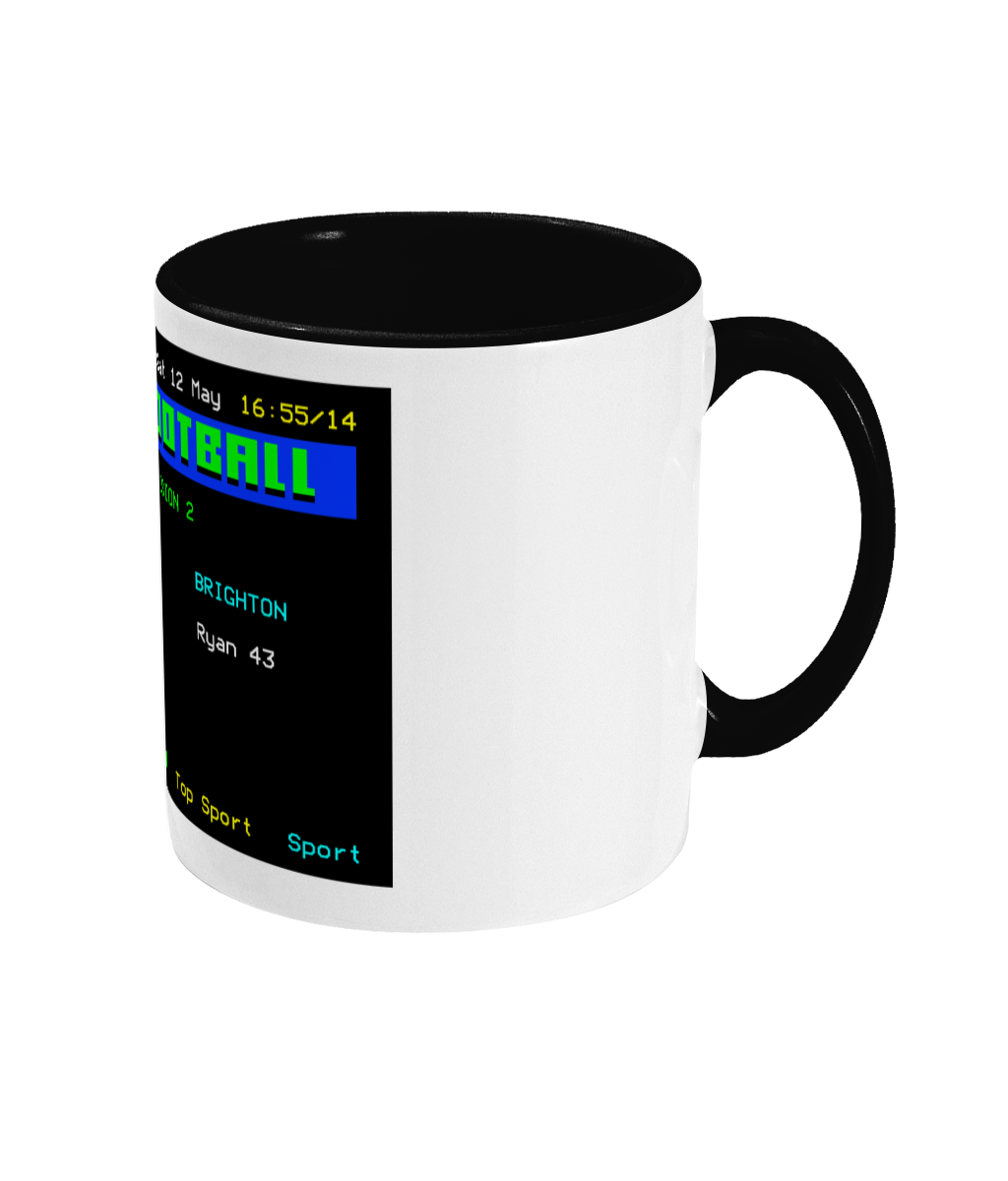 Football Teletext 'NEWCASTLE v Brighton 1984' Mug