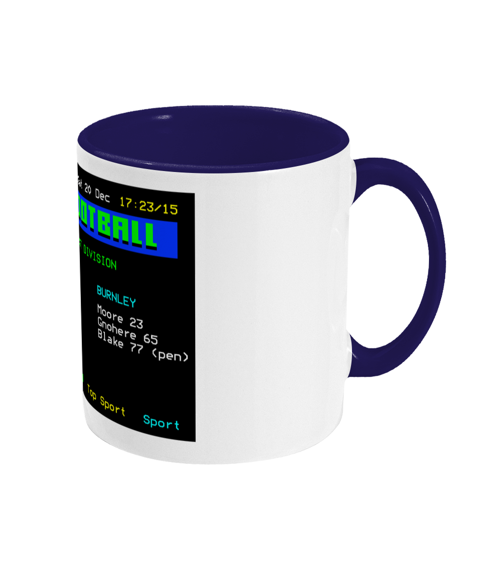 Football Teletext 'PRESTON v Burnley 2003' Mug