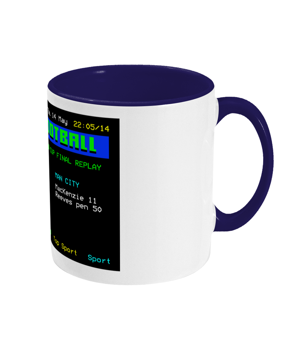 Football Teletext 'TOTTENHAM v Man City 1981' Mug