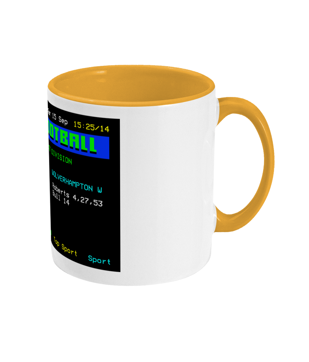 Football Teletext 'West Bromwich v WOLVERHAMPTON 1996' Mug