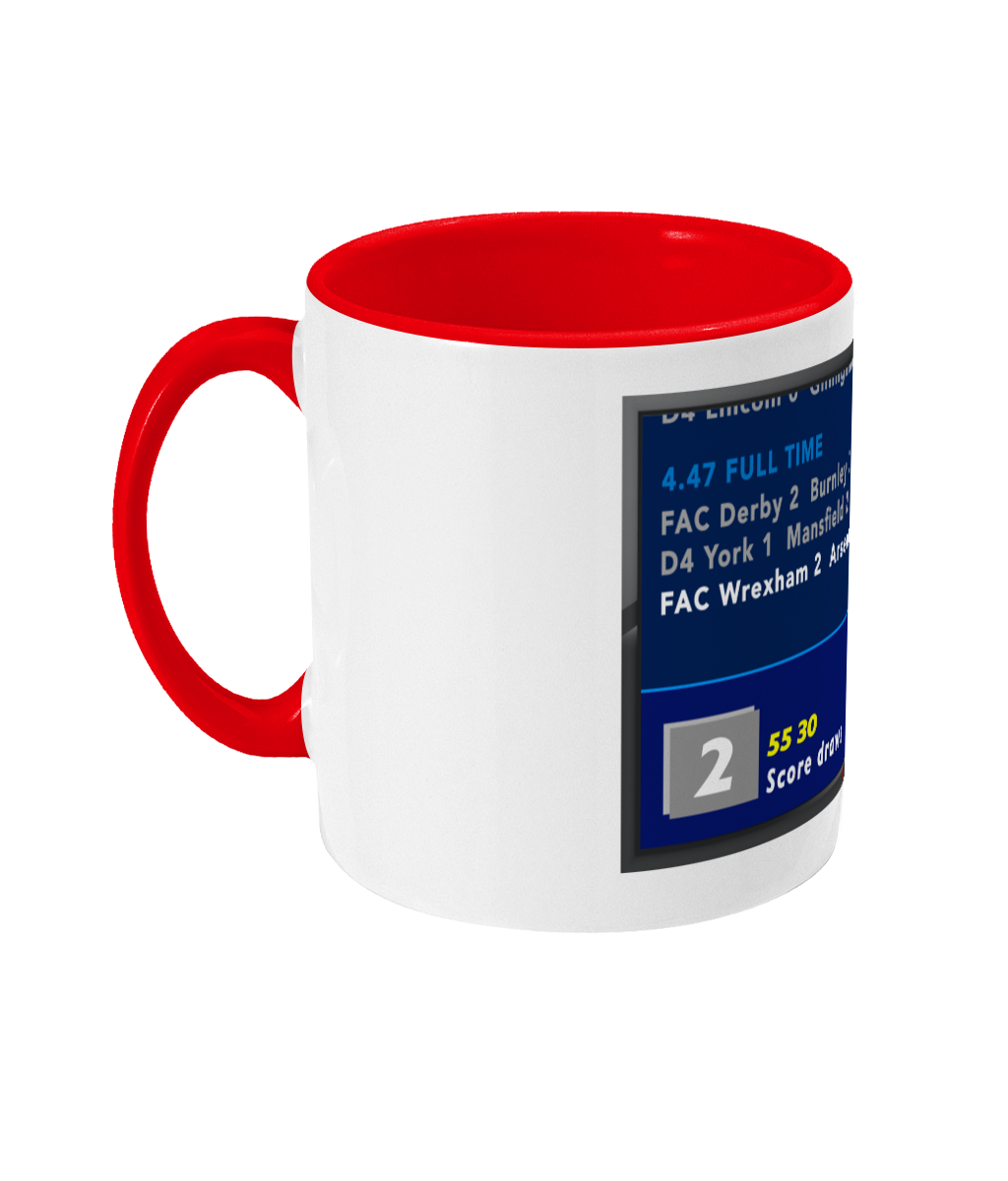 Football Vidiprinter 'WREXHAM v Arsenal 1992' Mug