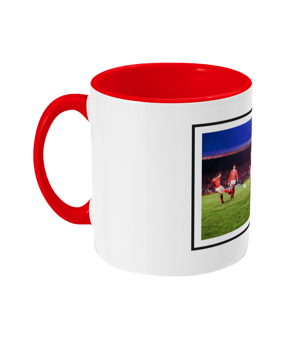 Football Iconic Moments 'Mickey Thomas WREXHAM v Arsenal 1992 Watercolour Style' Mug