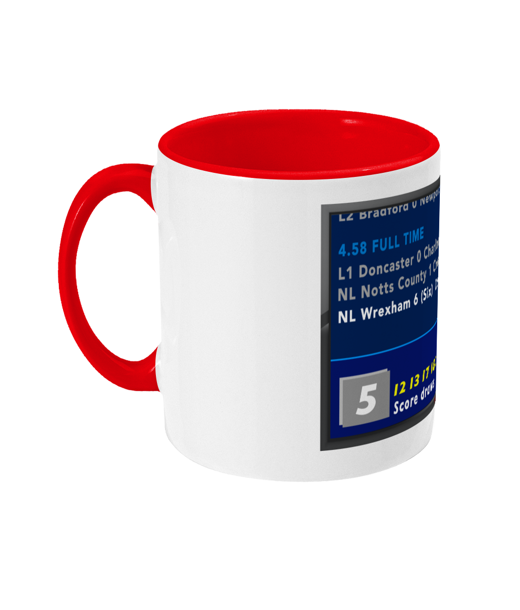 Football Vidiprinter 'WREXHAM v Dover 2022' Mug