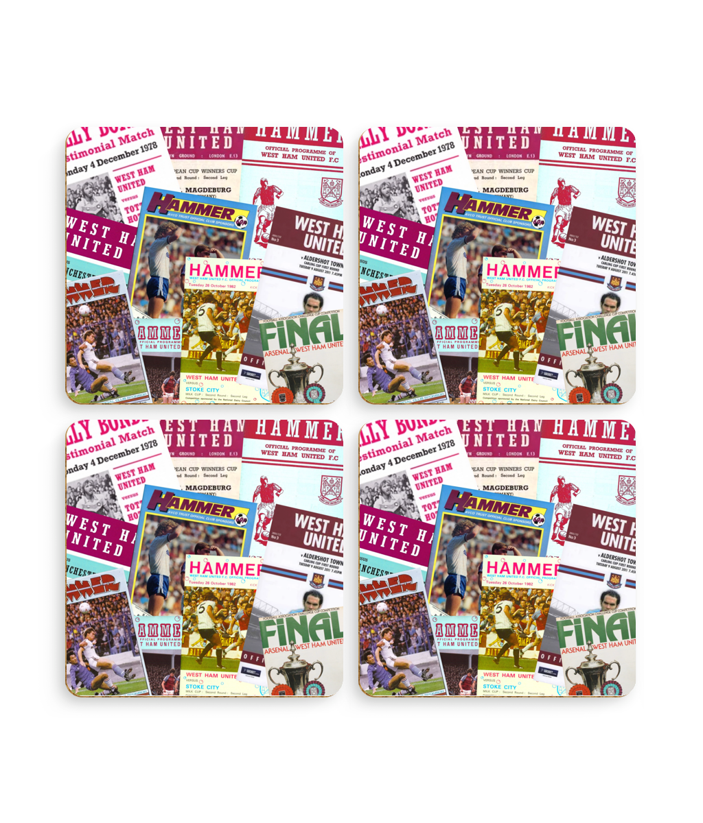 Football Programmes 'West Ham United' Coasters