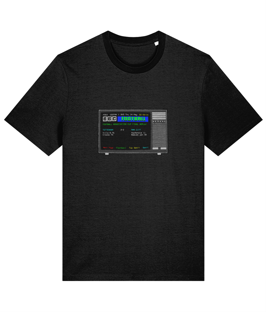 Football Teletext 'TOTTENHAM HOTSPUR v Man City 1981' Unisex T-Shirt