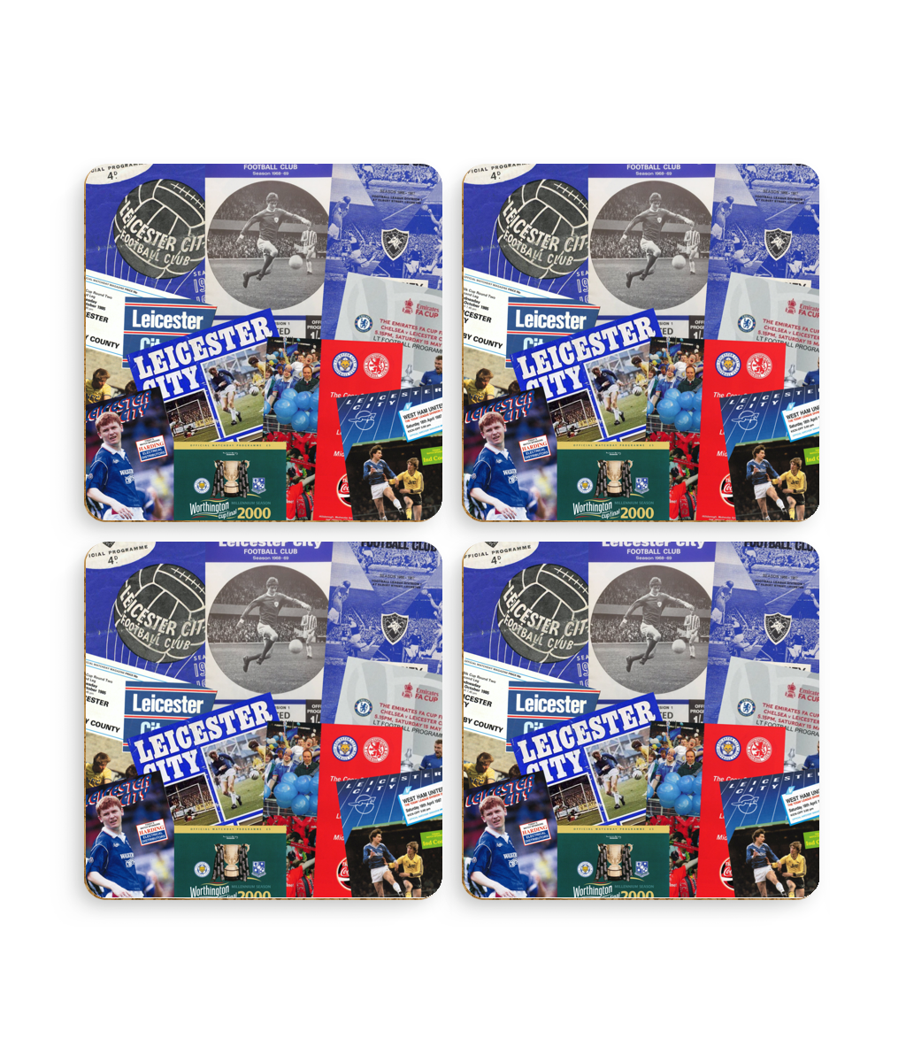 Football Programmes 'Leicester City' Coasters