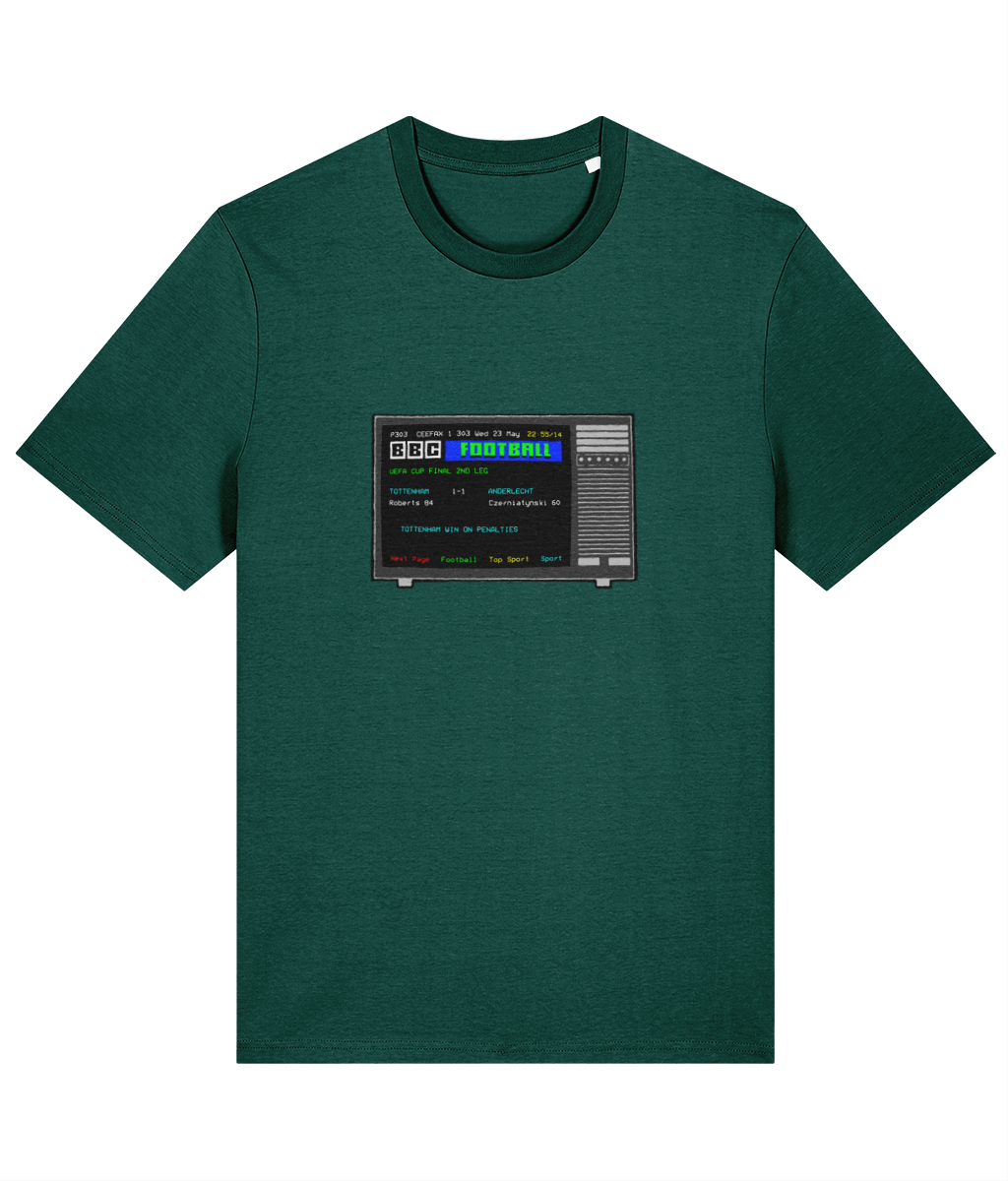 Football Teletext 'TOTTENHAM HOTSPUR v Anderlecht 1984' Unisex T-Shirt