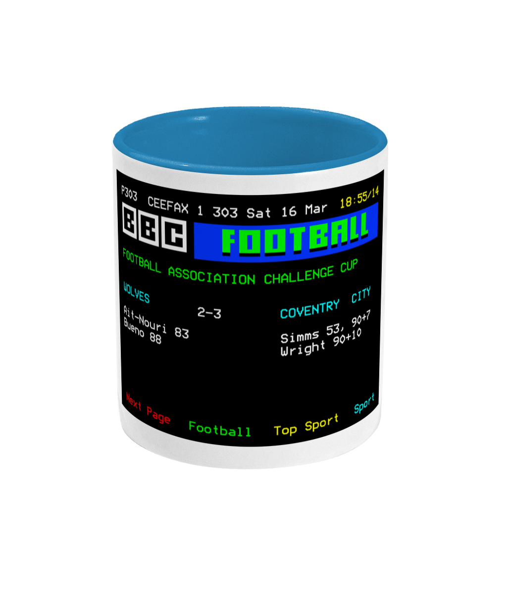 Football Teletext 'Wolves v COVENTRY 2024' Mug