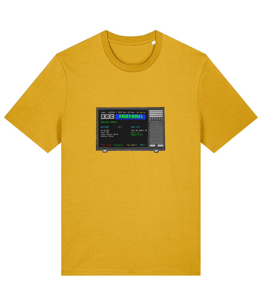 Football Teletext 'WATFORD v Manchester U 2021.png' Unisex T-Shirt