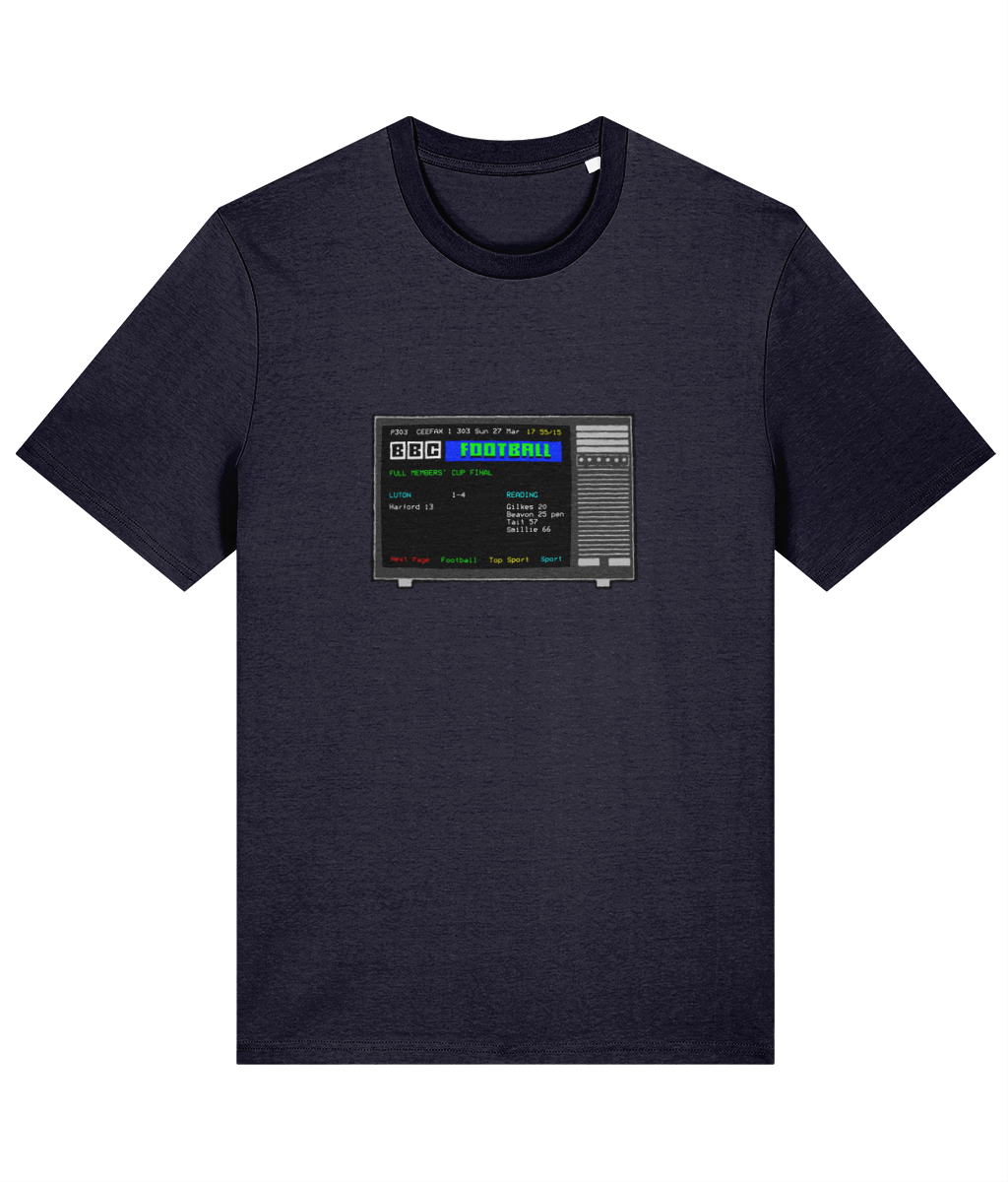 Football Teletext 'Luton v READING 1988' Unisex T-Shirt