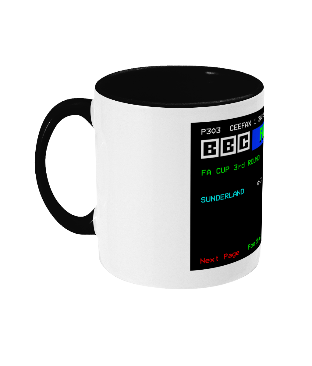 Football Teletext 'Sunderland v NEWCASTLE 2024' Mug