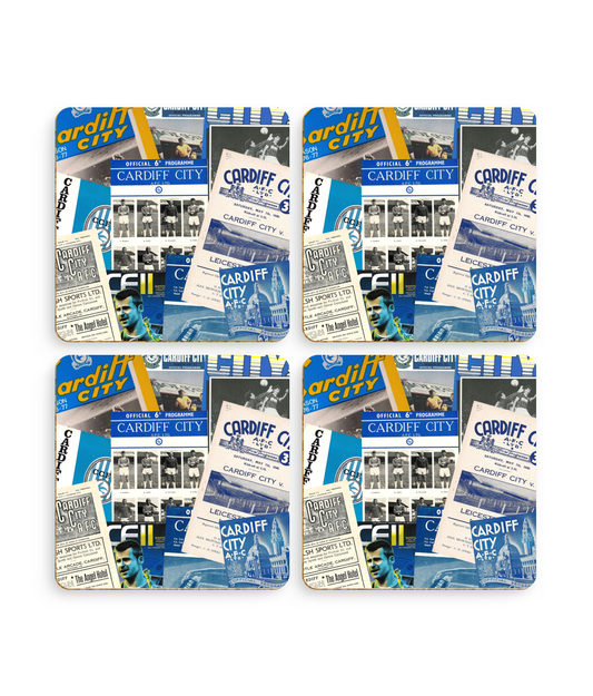 Football Programmes 'Cardiff City' Coasters