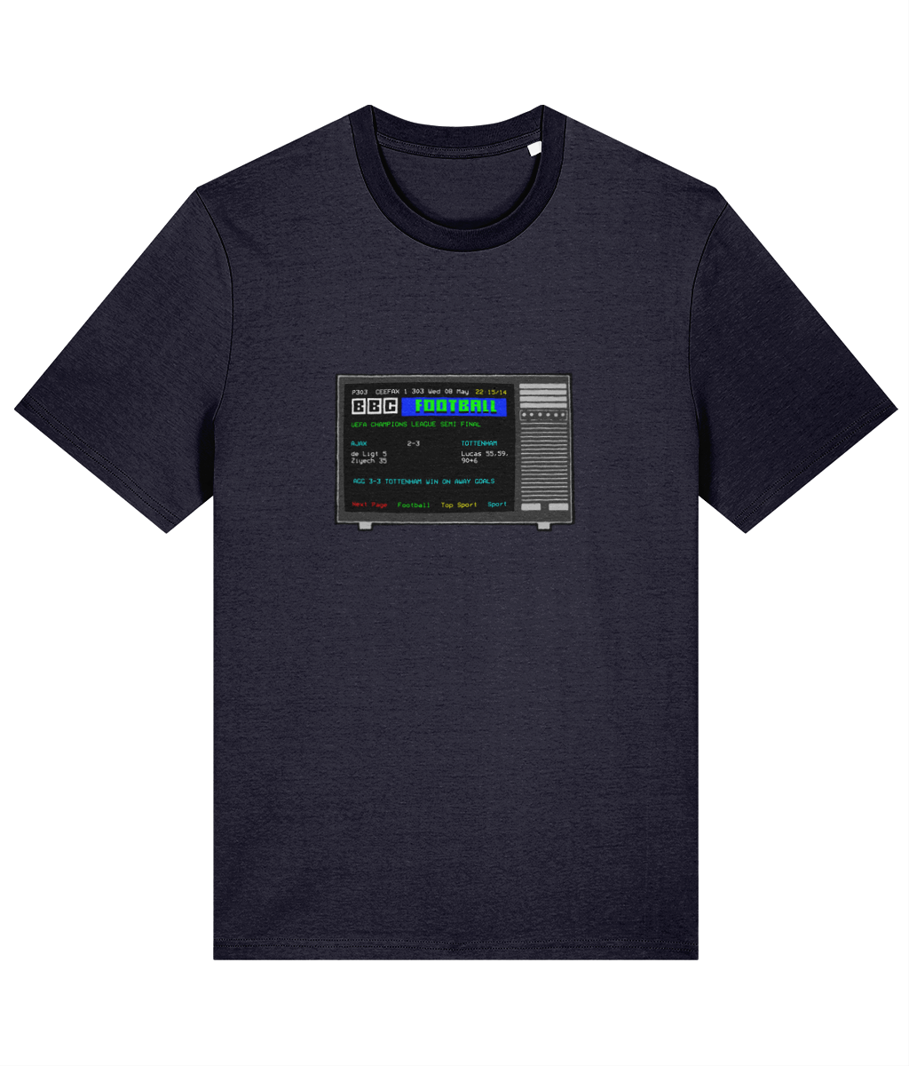 Football Teletext 'Ajax v TOTTENHAM 2019 Unisex T-Shirt