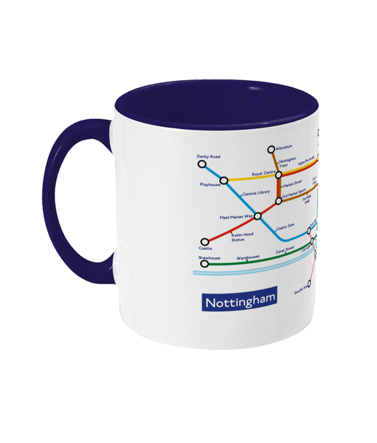 Maps and Signs Tube Map 'Nottingham' Mug