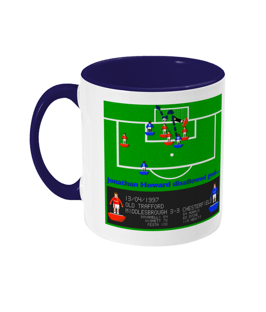 Football Iconic Moment 'Jonathan Howard Middlesbrough v Chesterfield 1997' Mug