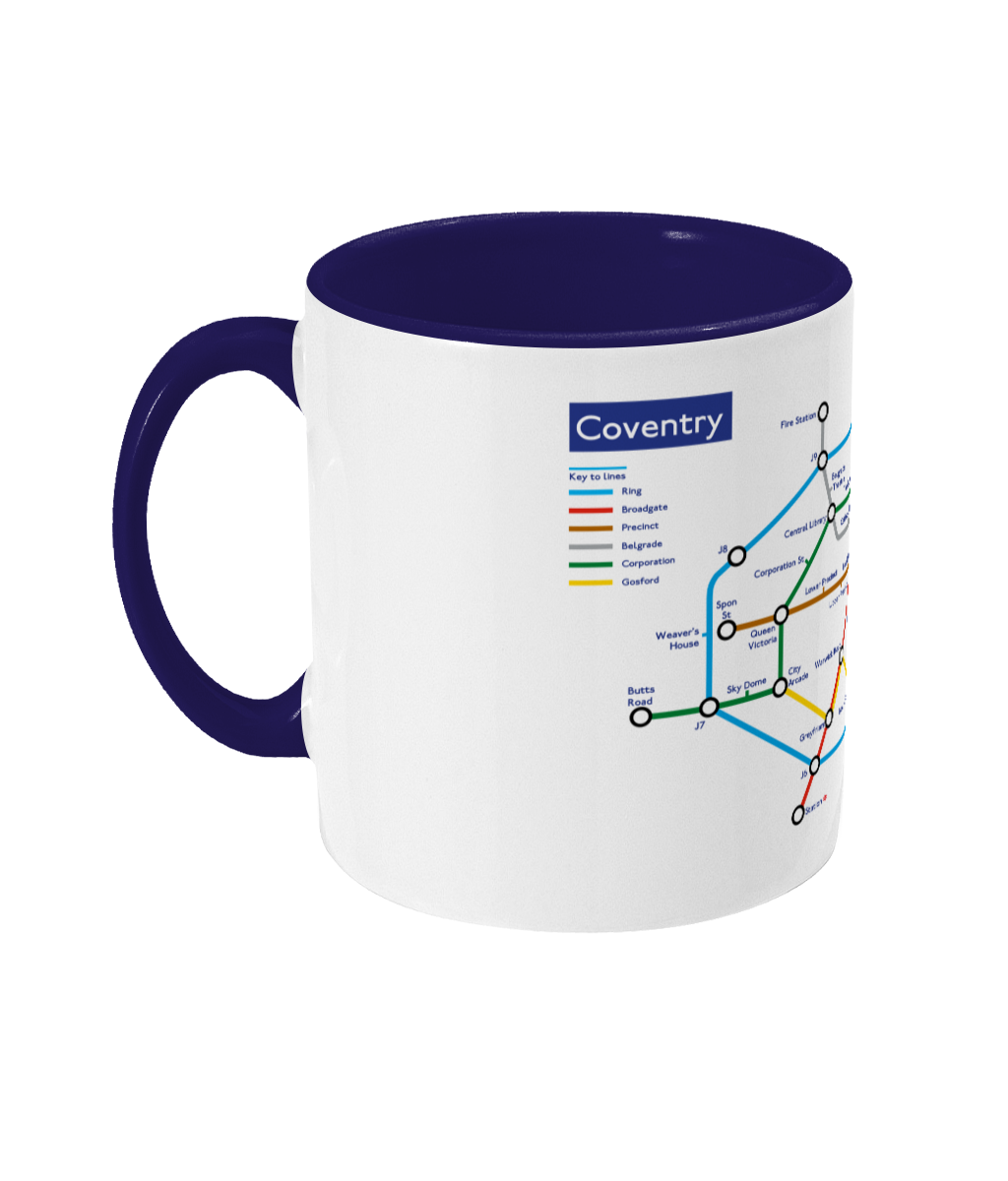 Maps and Signs Tube Map 'Coventry' Mug