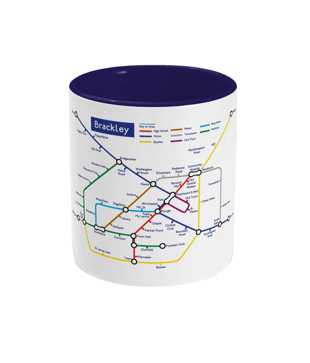 Maps and Signs Tube Map 'Brackley' Mug