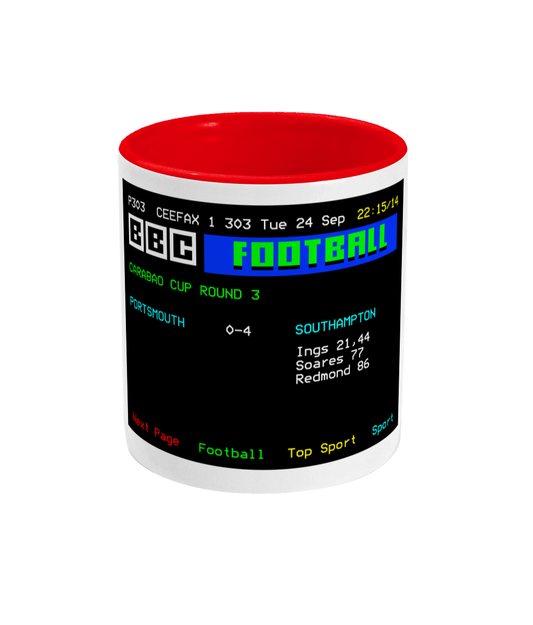 Football Teletext 'Portsmouth v SOUTHAMPTON 2019' Mug