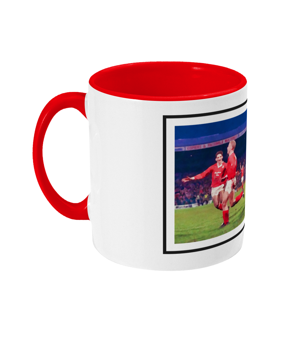 Football Iconic Moments 'Steve Watkin WREXHAM v Arsenal 1992 Watercolour Style' Mug