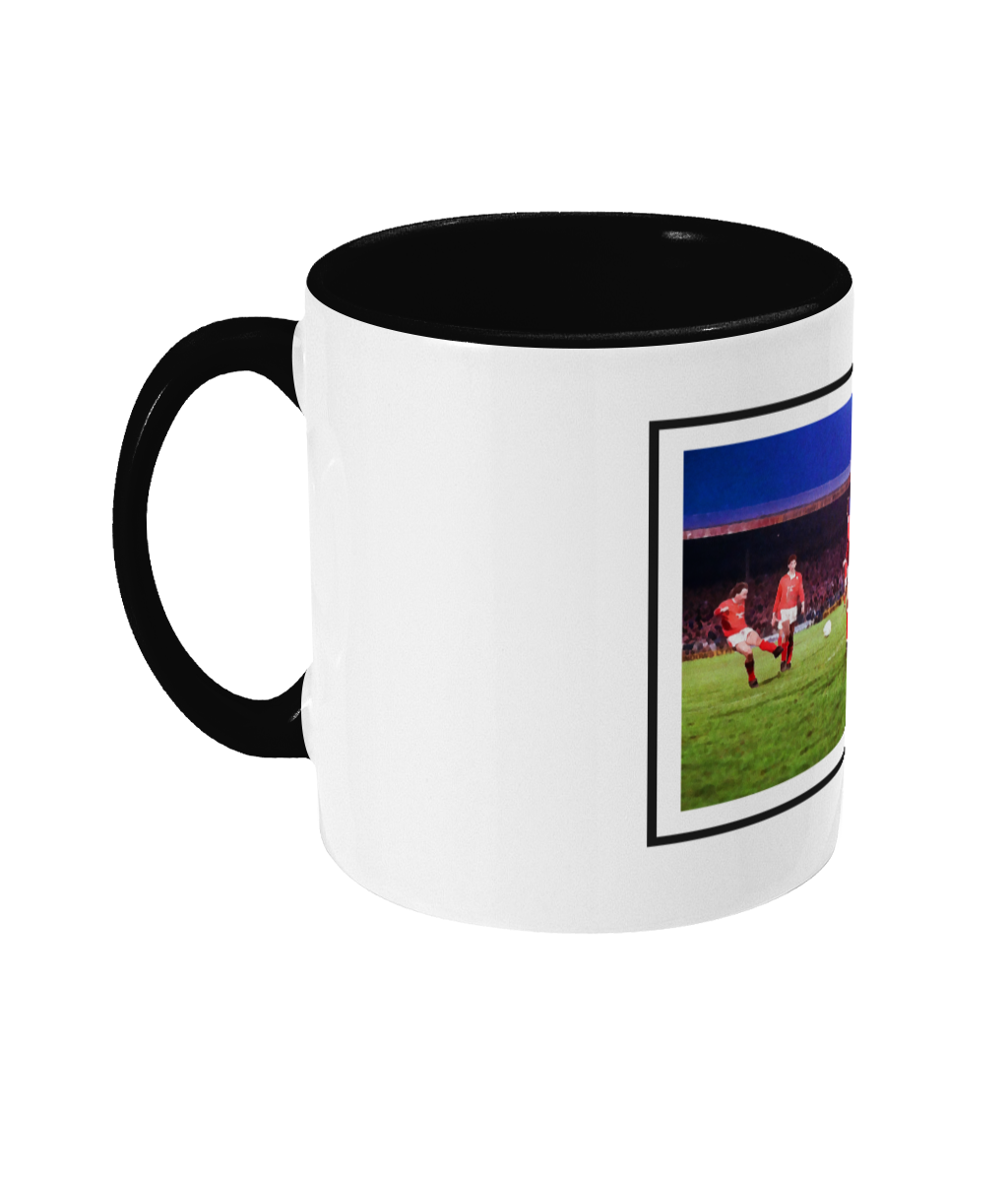 Football Iconic Moments 'Mickey Thomas WREXHAM v Arsenal 1992 Watercolour Style' Mug