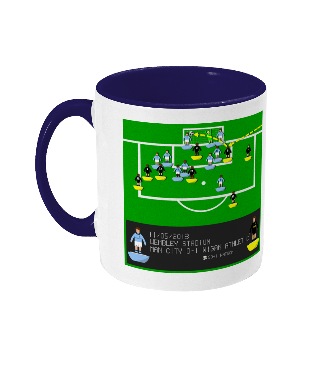 Football Iconic Moment 'Ben Watson Manchester C v WIGAN 2013' Mug